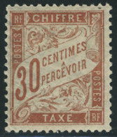 Neuf Avec Charnière N° 34, 30c Rouge Orange, Bon Centrage, T.B. Signé JF Brun - Other & Unclassified