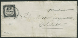 Lettre N°1. 10c Lithographié S/Lettre. CàD Is Sur Tille 1 Févr 1859 Pour Tilchatel.... - Autres & Non Classés