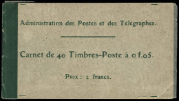 Neuf Sans Charnière N° 137-C5, 5c Vert Semeuse Type II, Couv : 40 Timbres Poste à 0f05, Prix 2... - Autres & Non Classés