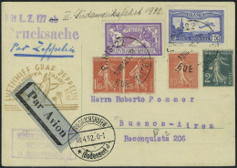 Lettre Zeppelin 3 SAF 1932 Pour Buenos Aires T.B. - Sonstige & Ohne Zuordnung