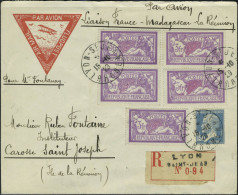 Lettre LR Affranchie Avec N° 181 + 240 X 5ex, Càd Lyon Saint Jean 15.10.29, Pour La Réunion,... - Sonstige & Ohne Zuordnung