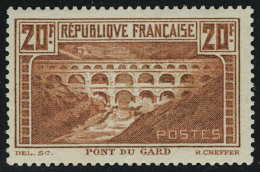 Neuf Sans Charnière N° 262Aa, 20f Pont Du Gard Chaudron Clair   Type I Dent 13 1/2 X 13 T.B.... - Other & Unclassified