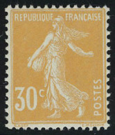 Neuf Sans Charnière N° 141e, 30c Orange Semeuse Papier X T.B. - Autres & Non Classés