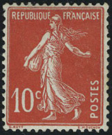 Neuf Avec Charnière N° 138c, 10c écarlate, Semeuse Camée, T.B. - Autres & Non Classés