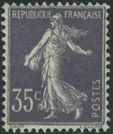 Neuf Avec Charnière N° 136 Et 136a. Les 2 Types Du 35c Semeuse Avec Inscriptions Maigres. T.B. - Other & Unclassified