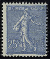 Neuf Sans Charnière N° 132a, 25c Bleu Foncé, Semeuse Lignée, T.B. - Sonstige & Ohne Zuordnung