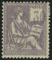 Neuf Avec Charnière N° 115a, 30c Violet, Chiffres Déplacés, T.B. - Other & Unclassified