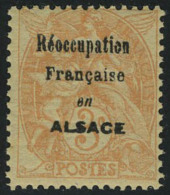 Neuf Sans Charnière N° 109e, 3c Blanc, Papier GC Surcharge Réoccupation Française En... - Other & Unclassified