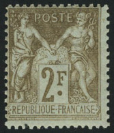 Neuf Avec Charnière N° 105, 2f Bistre Sur Azuré, T.B. - Sonstige & Ohne Zuordnung