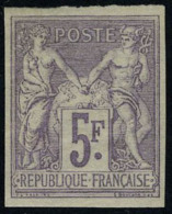 Neuf Avec Charnière N° 95c, 5f Violet, ND, Granet, T.B. Signé A Brun - Other & Unclassified