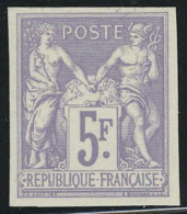 Neuf Sans Gomme N° 95b, 5f Violet, Sans Teinte De Fond, ND émission Des Régents T.B. Signé... - Autres & Non Classés