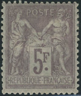 Neuf Avec Charnière N°95a. 5f Lilas-rose Sur Lilas-pâle. T.B. - Other & Unclassified