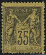 Neuf Avec Charnière N° 93, 35c Violet Noir Sur Jaune, T.B. - Sonstige & Ohne Zuordnung