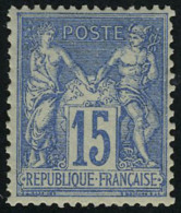 Neuf Sans Charnière N° 90, 15c Bleu, T.B. - Sonstige & Ohne Zuordnung