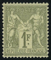 Neuf Sans Charnière N° 72, 1f Bronze Excellent Centrage, T.B. Signé Calves - Autres & Non Classés