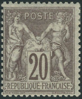 Neuf Avec Charnière N° 67. 20c Brun-lilas, Type I, Cl, T.B. - Sonstige & Ohne Zuordnung