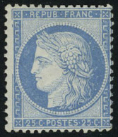 Neuf Avec Charnière N° 60B, 25c Bleu Type II, T.B. Rare - Autres & Non Classés