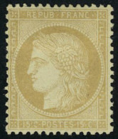 Neuf Avec Charnière N° 59, 15c Bistre, Petits Chiffres, T.B. Signé A Brun - Other & Unclassified