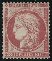 Neuf Avec Charnière N° 57a, 80c Carmin Rose, T.B. Signé Pasquet - Sonstige & Ohne Zuordnung