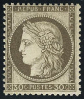 Neuf Avec Charnière N° 56, 30c Brun Cérès, T.B. Signé A Brun Et Calves - Autres & Non Classés