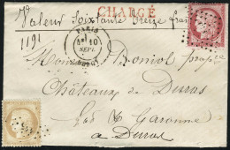 Lettre N° 55 + 57 Sur L, Cachet Chargé Et Mention Manuscrite Valeur Soixante Treize Francs, Càd... - Sonstige & Ohne Zuordnung