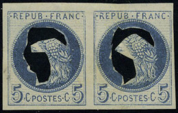 Neuf Sans Gomme N° 53, 5c Paire Coussinet D'impression En Bleu, T.B. - Autres & Non Classés