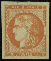 Neuf Avec Charnière N° 48, 40c Vermillon, Très Jolie Nuance, T.B., Signé Calves - Sonstige & Ohne Zuordnung