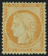 Neuf Avec Charnière N° 38a, 40c Jaune Orange, Bon Centrage T.B. Signé A Brun - Other & Unclassified