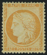 Neuf Avec Charnière N° 38a, 40c Jaune Orange, Bon Centrage T.B. Signé A Brun - Otros & Sin Clasificación