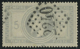Oblitéré N° 33, 5f Napoléon T.B. Signé Calves Et Brun - Sonstige & Ohne Zuordnung
