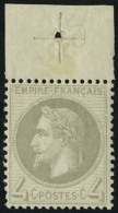 Neuf Avec Charnière N° 27B, 4c Gris Type II, Bdf, Croix De Repère, Très Bien Centré... - Andere & Zonder Classificatie