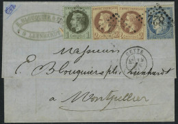 Lettre N° 25, 26 X 2, + 37, Tarif à 25c Septembre 1871 De Lettre à Montpellier 4.11.71 T.B. - Sonstige & Ohne Zuordnung