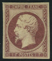 Neuf Avec Charnière N° 18d, 1f Empire Carmin, Réimpression, Cl, Superbe - Otros & Sin Clasificación