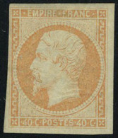 Neuf Avec Charnière N° 16, 40c Orange T.B. Signé A Brun - Other & Unclassified