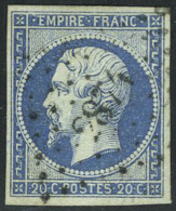 Oblitéré N° 14Ad, 20c Bleu Foncé Sur Vert, T.B. - Autres & Non Classés