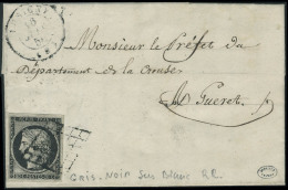 Lettre N° 3j. 20c Gris-noir Sur Blanc, Sur L. CàD Lusigny 16 Juin 50, Pour Guéret, T.B.... - Sonstige & Ohne Zuordnung