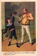 2 Cards C1895 Pub Biscuits Georges Litho Sicard Weight -Lifting HALTEROPHILIE Pub CHICOREE Cambrai Force Imp Laas - Andere & Zonder Classificatie