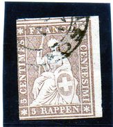B - Svizzera 1857 - Elvezia Seduta - Used Stamps