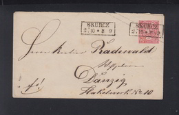 Pommern Polen Poland Umschlag Skurcz Skorcz Nach Danzig - Postal  Stationery