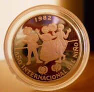 PANAMA 10 BALBOAS 1982 SILVER PROOF "International Year Of The Child" - Panama