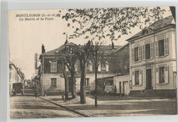 95 - Val D'oise - Montlignon La Mairie Et La Poste Ed Anc Etab.malcuit 41 , Faub Du Temple - Montlignon