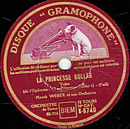 78 T. - 25 Cm - état  B (EX Avec Petit Choc Sur Le Bord) - Marek WEBER - LA PRINCESSE DOLLAR - LA DIVORCEE - 78 T - Disques Pour Gramophone