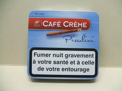 BOITE Métal Vide CAFE CREME Piccolini Blue - Étuis à Cigares