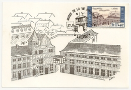 Carte Maximum 27-8-1966, Liège Musée De La Vie Wallone - 1961-1970