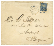 US POSSESSION - GUAM : 1901 5c Canc 1 + GUAM LADRONE ISLES On Envelope To BELGIUM. Verso, MANILA + LIGNE N PAQ FR N° - Sonstige & Ohne Zuordnung