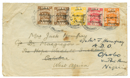 PALESTINE To OPOBO NIGER COAST : 1923 1m(x) + 2m+ 4m+ 5m Canc. JERUSALEM On Envelope(small Fault) To CALABAR (WEST AFRIC - Palestine