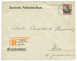 PALESTINE : 2P P./Stat "DEUTSCHE PALASTINA BANK" Sent REGISTERED From JERUSALEM To AUSTRIA. Vf. - Palästina