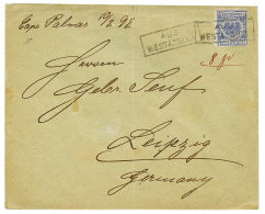 LIBERIA : 1892 GERMANY 20pf Canc. AUS WESTAFRIKA + "CAPE PALMAS 10/2.92" On Envelope To LEIPZIG. Vvf. - Liberia