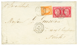 HAITI : 1876 FRANCE 80c(x2) + 40c Canc. French Consular Cds LE CAP HATIEN PAQ FR D N°3 On Envelope To FRANCE. RARE. - Haiti