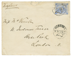 "KOROSKO" : 1885 1P Canc. KOROSKO On Envelope To LONDON. Very Scarce. Vvf. - Sonstige & Ohne Zuordnung